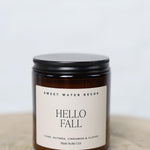 Hello Fall 9 oz. Soy Candle - Amber Jar