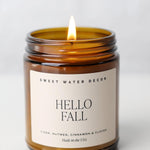 Hello Fall 9 oz. Soy Candle - Amber Jar