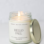 Hello Fall 9 oz. Soy Candle - Clear Jar