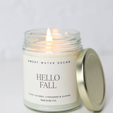 Hello Fall 9 oz. Soy Candle - Clear Jar