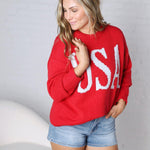 Hensley USA Long Sleeve Oversized Sweater FINAL SALE