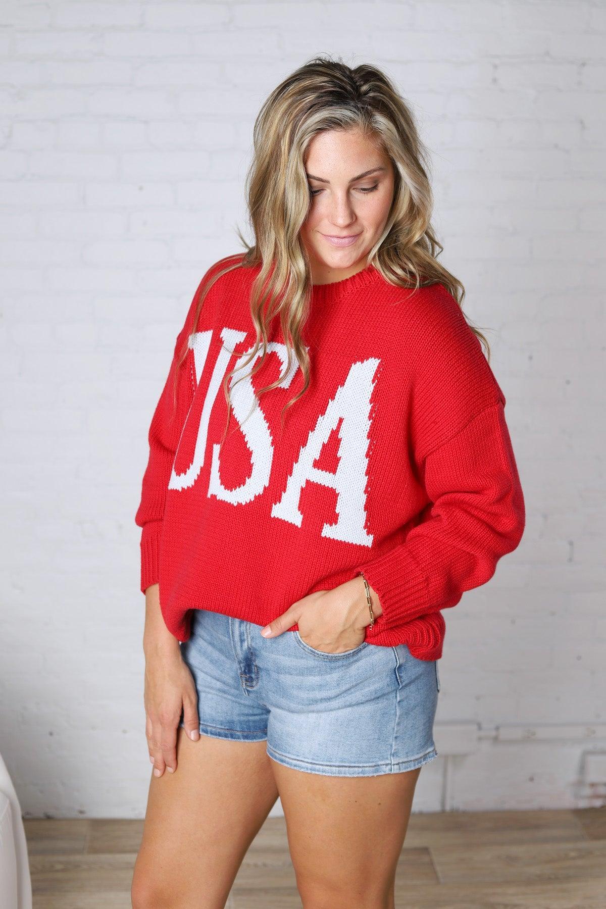 Hensley USA Long Sleeve Oversized Sweater FINAL SALE