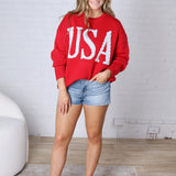 Hensley USA Long Sleeve Oversized Sweater FINAL SALE