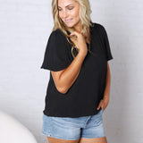 Hollis Effortless Grace V-Neck Blouse - Black