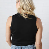 Hollis Ribbed Knit Tank Top - Black - FINAL SALE