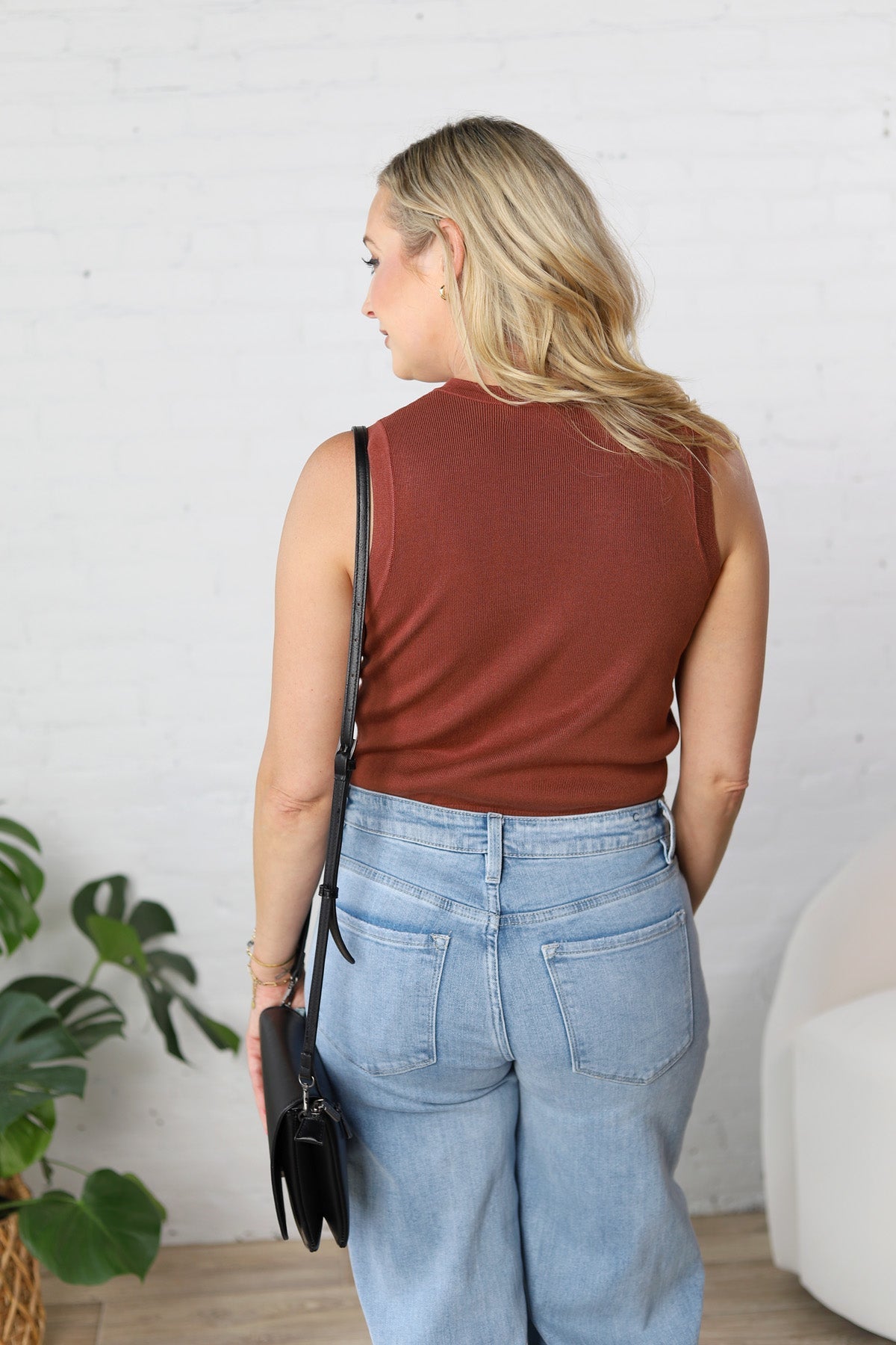 Hollis Ribbed Knit Tank Top - Cinnamon - FINAL SALE