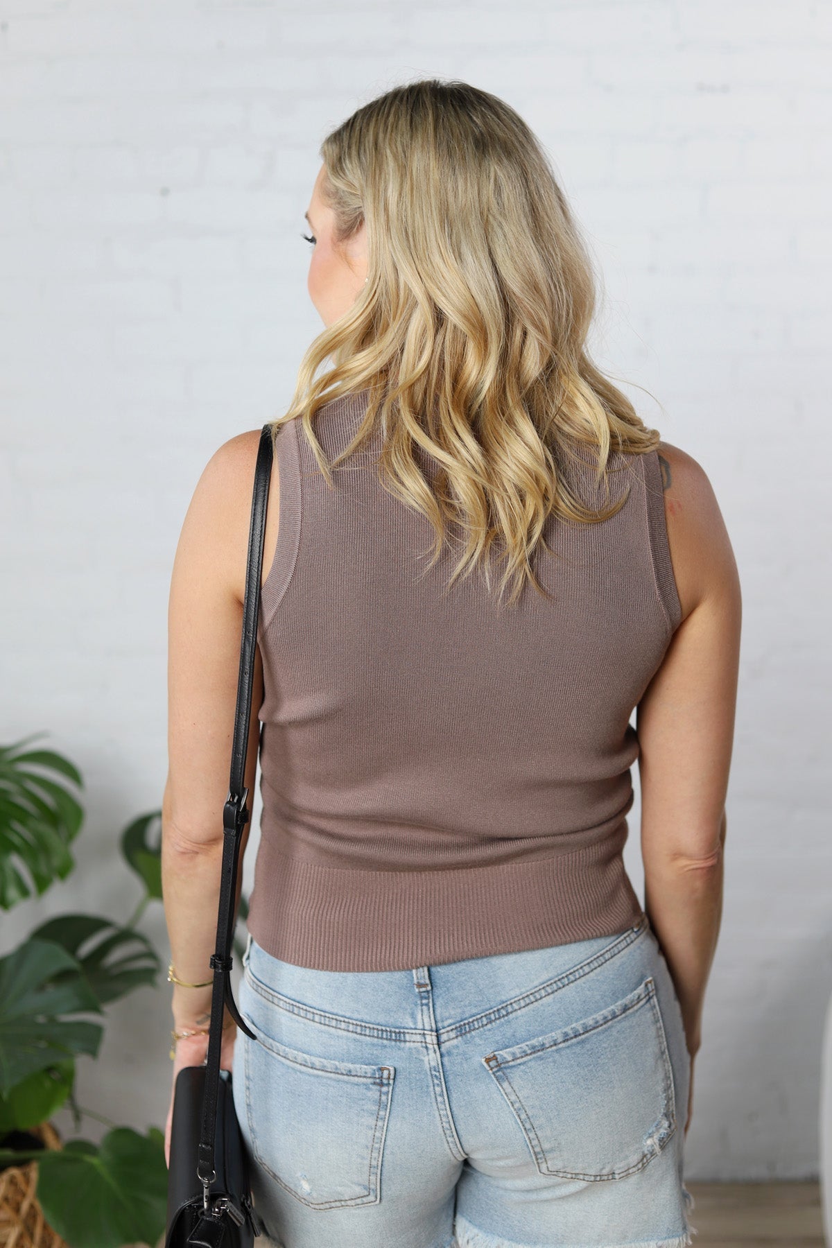 Hollis Ribbed Knit Tank Top - Mocha - FINAL SALE