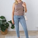 Hollis Ribbed Knit Tank Top - Mocha - FINAL SALE