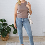 Hollis Ribbed Knit Tank Top - Mocha - FINAL SALE