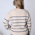 Hudson Two Tone Stripe Sweater - Oatmeal