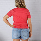 USA Est 1776 Graphic T-Shirt - Heather Red