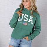 USA Est 1776 Sweatshirt - Heather Forest