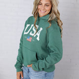 USA Est 1776 Sweatshirt - Heather Forest
