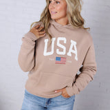 USA Est 1776 Sweatshirt - Tan