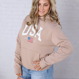 USA Est 1776 Sweatshirt - Tan