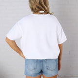 Morgan Button-Up Sweater Knit Top - Off White