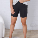 Peyton Nylon Butter 6" Biker Shorts - Black