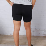 Peyton Nylon Butter 6" Biker Shorts - Black