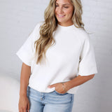 Tavyn Modal Luxe Short Sleeve Top - Cream