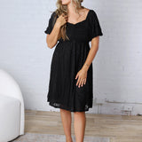 Kinsley Floral Lace Dress - Black
