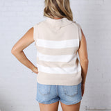 Merritt V-Neck Knit Top - Sand