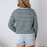 Dover Cardigan - Grey Pine Stripe