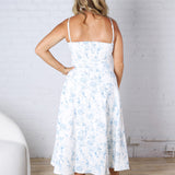 Iyla Twill Paneled A-Line Midi Dress