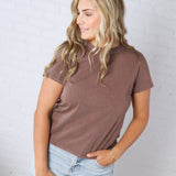 Asher Tee - Deep Mahogany
