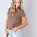 Asher Tee - Deep Mahogany
