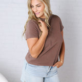 Asher Tee - Deep Mahogany