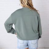 Sonja Modal Luxe Mock Neck Pullover - Sage Leaf