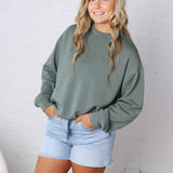 Sonja Modal Luxe Mock Neck Pullover - Sage Leaf