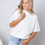 Emma Modal Luxe Basic Top - Lt Heather Grey