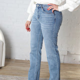 Idalia Straight Leg Denim - Absolute Zero