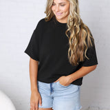 Emma Modal Luxe Basic Top - Black
