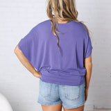 Jadin Dolman Sleeve Boat Neck Top - Marlin