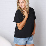 Hollis Effortless Grace V-Neck Blouse - Black