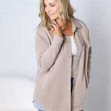 Vina Snap on Shacket with Pockets - Taupe