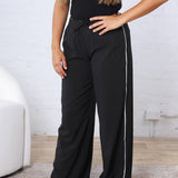 Savannah Finish Line Track Pants - Black