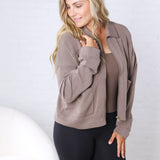 Bria Zip Up Jacket - Truffle