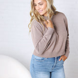 Josephin Crew Neck Sweater - Mocha