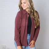 The Lewis Shirt - Burgundy Heather