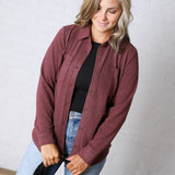 The Lewis Shirt - Burgundy Heather