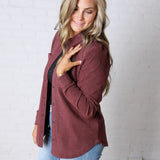 The Lewis Shirt - Burgundy Heather