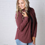 The Lewis Shirt - Burgundy Heather