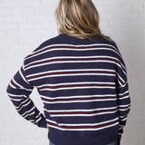 The Montauk Sweater - Navy/White Stripe