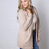 Larkyn Soft Knit Cardigan - Taupe