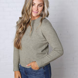 Elise Wool Blended Crewneck Sweater - Sage