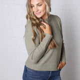 Elise Wool Blended Crewneck Sweater - Sage