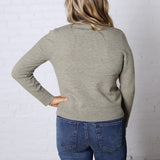 Elise Wool Blended Crewneck Sweater - Sage